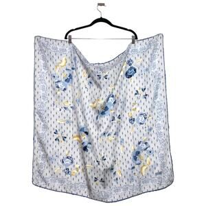 100% Silk SETRMS Multi Color Patterned Square Large Scarf